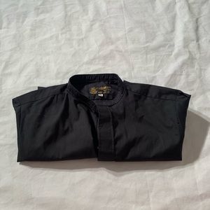R.J Toomey Size 15 Short Sleeve Black Button Down